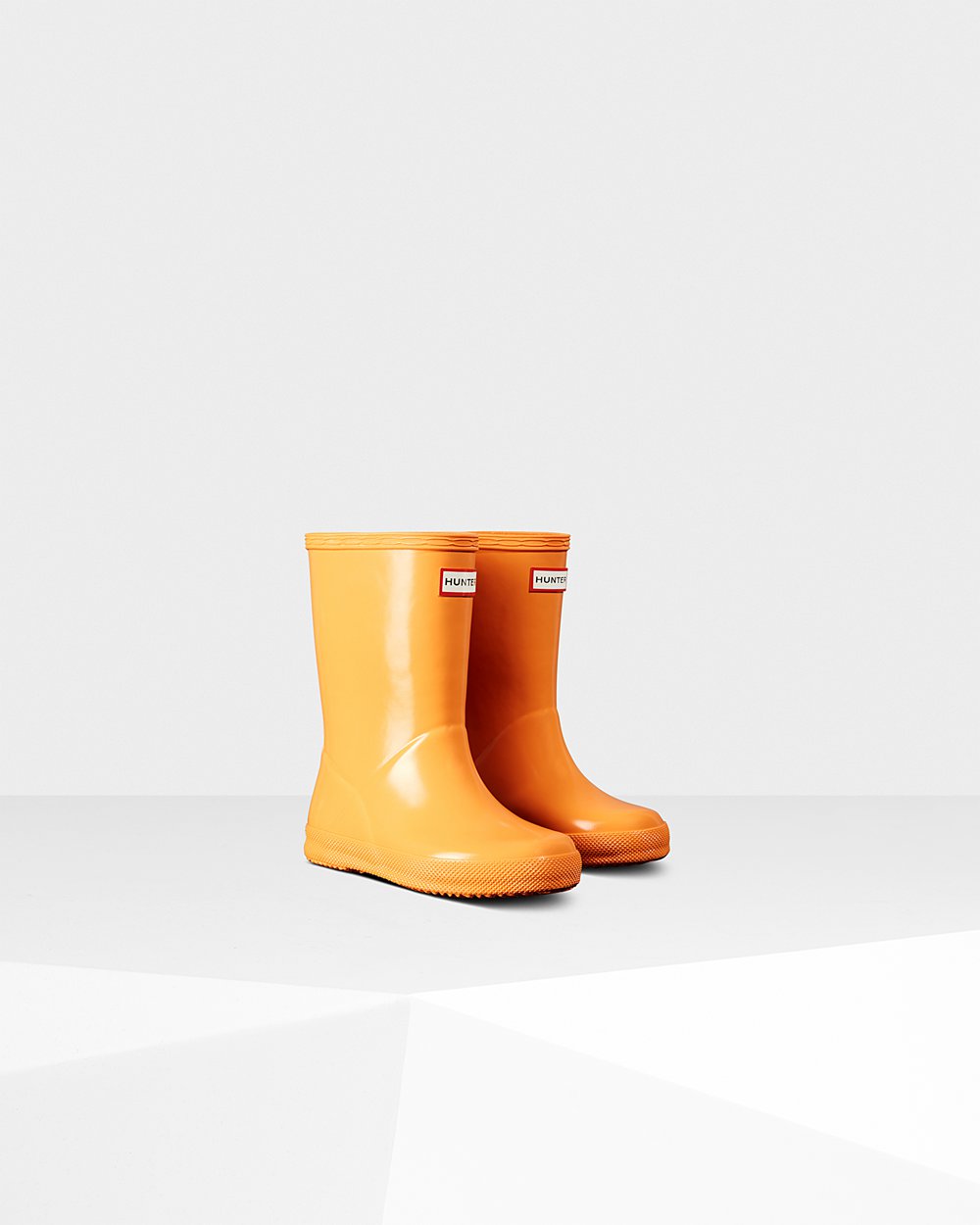 Hunter Original First Classic Gloss Rain Boots - Shop Online Kids Orange - IZAEFC410